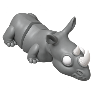 Mini Rhinocéros – Mini rhinocéros articulé Print-in-Place robuste aux mouvements fluides et naturels.