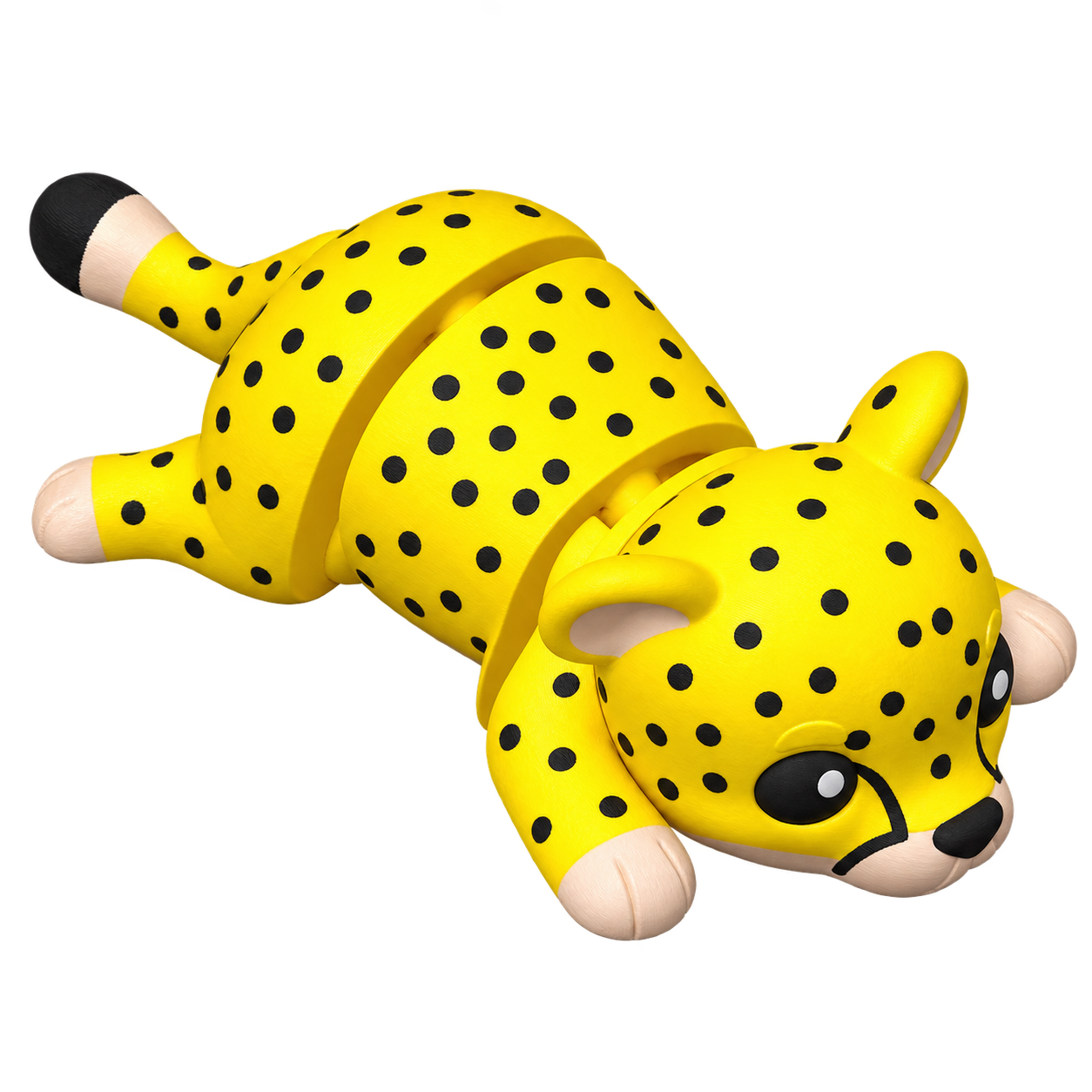 Mini guépard articulé – Mini guépard articulé Print-in-Place élégant avec corps entièrement mobile.