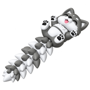Fluffy Loup articulé – Loup Fluffy articulé Print-in-Place avec longue queue très flexible et fourrure texturée.